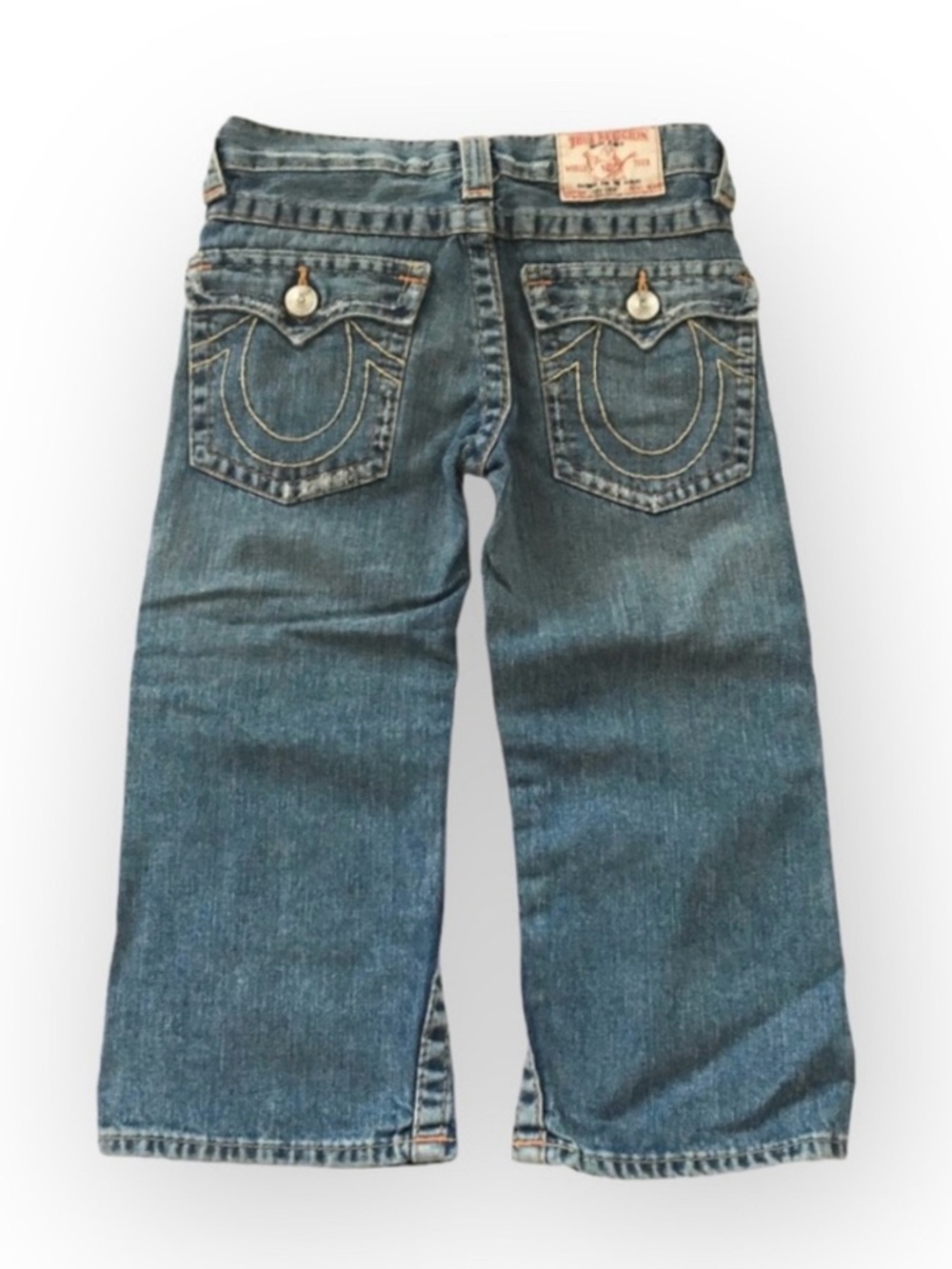 VHTF: new True Religion ʊ Joey Flower Patchwork Crop Denim Jeans ʊ Girls Size 12 - Picture 12 of 16